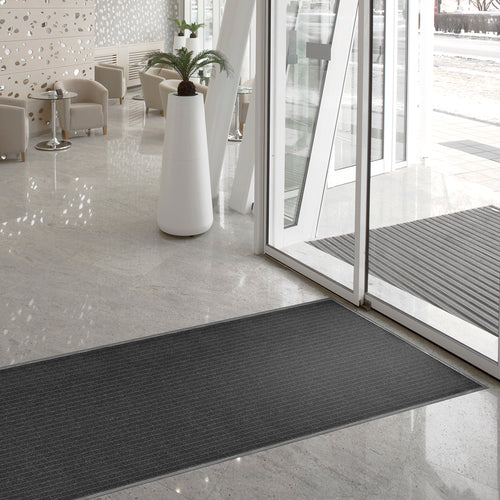 Atlas 5-Ribbed Needlepunch Commercial Floor Mat, 3 ft x 8 ft