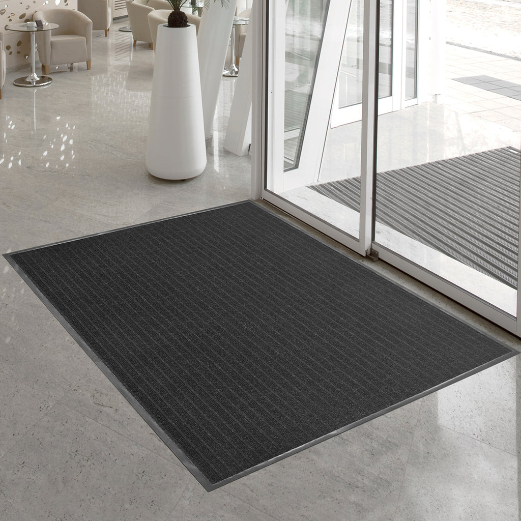 Atlas 5-Ribbed Needlepunch Commercial Floor Mat, 4 ft x 8 ft