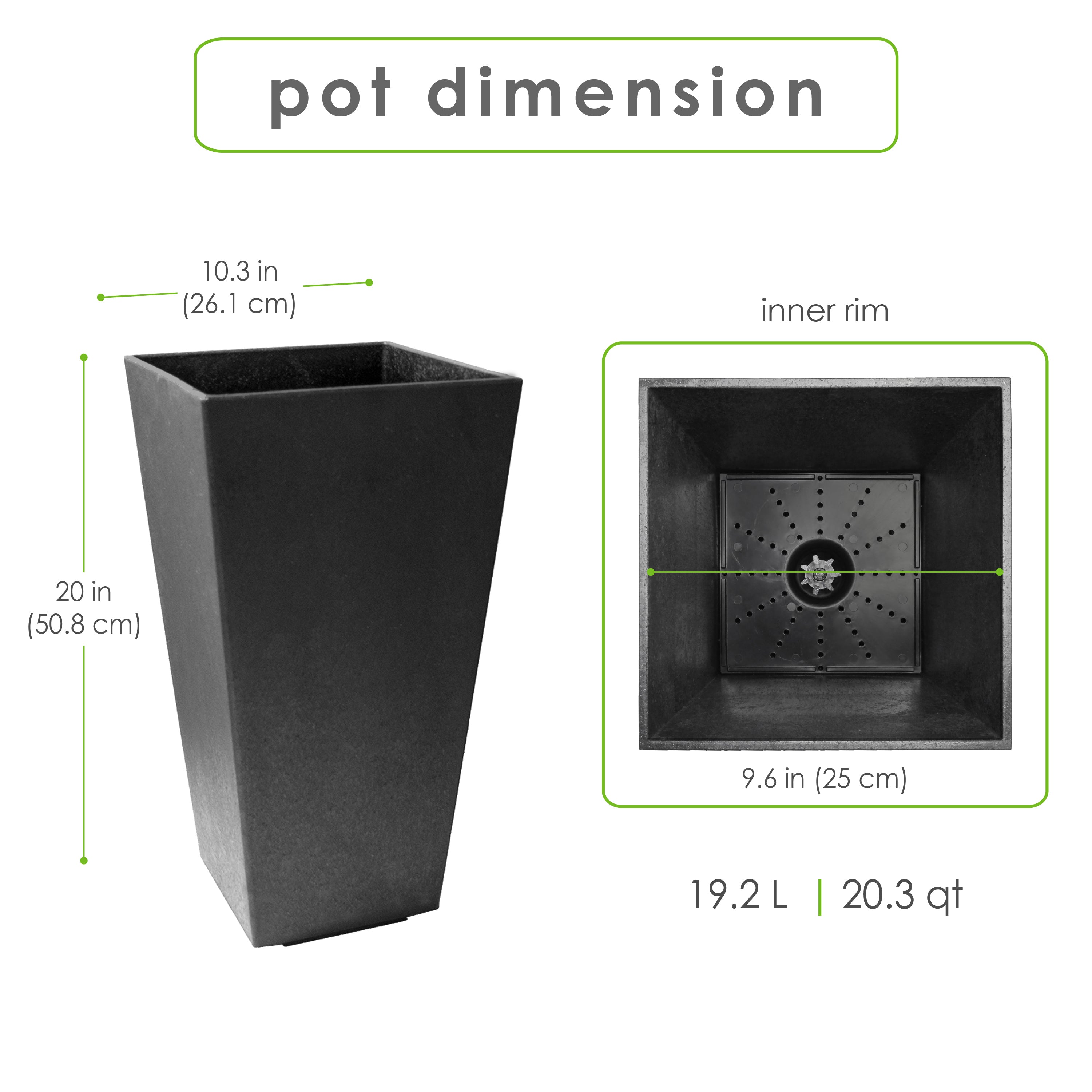 Sonata 14" W x 20" H Planter