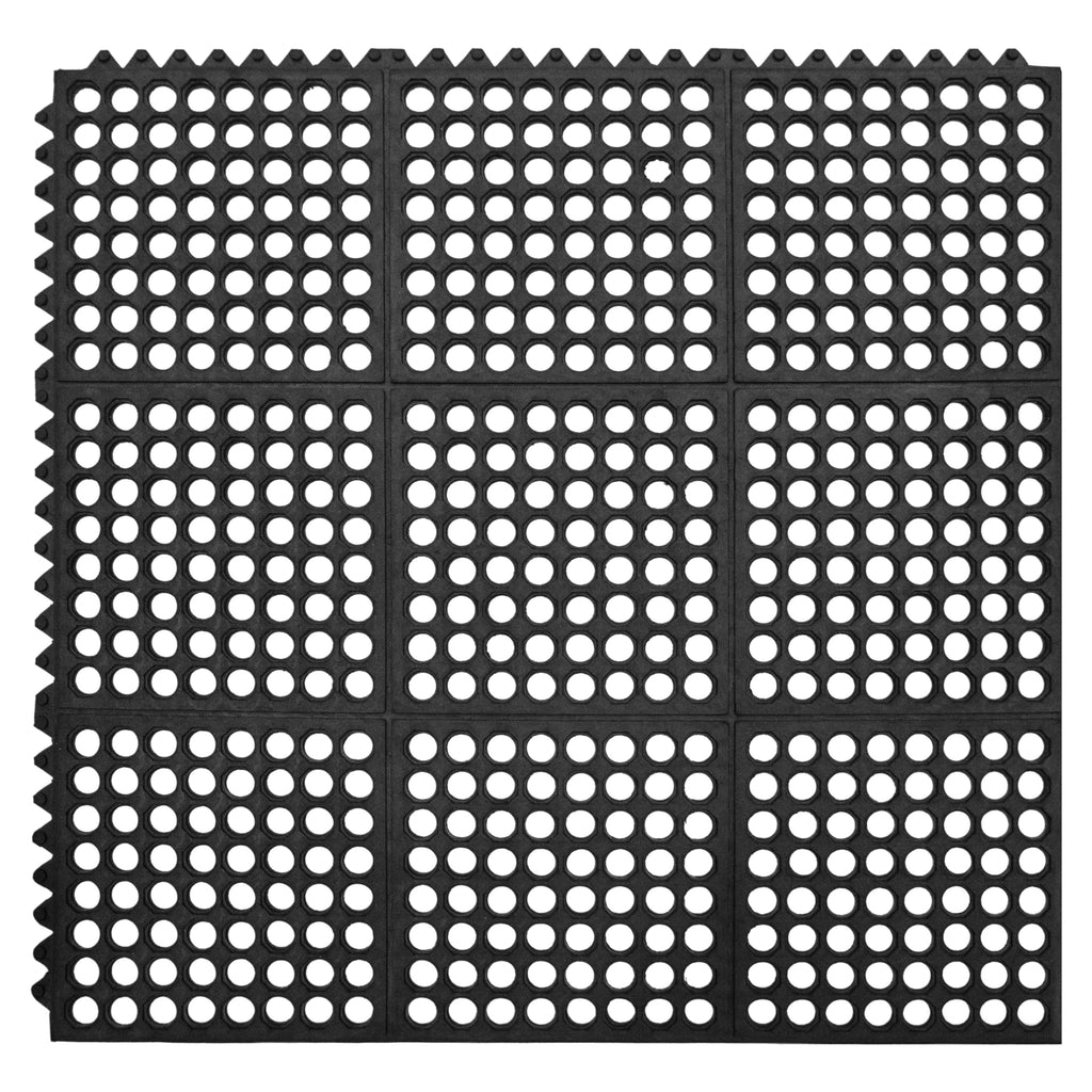 Anti-Fatigue Interlocking Rubber Mat 3 ft x 3 ft
