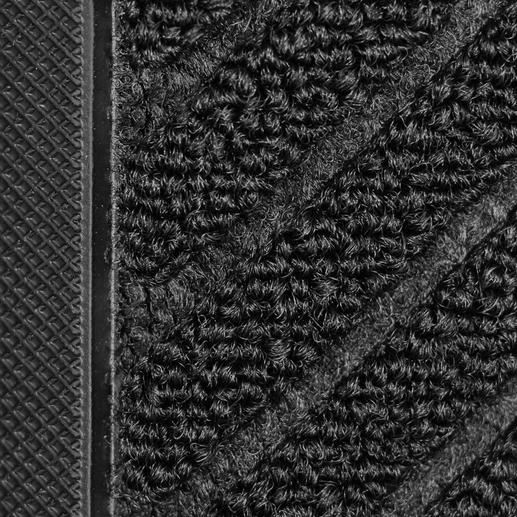 Hunter Embossed Parquet Doormat Black 3 ft x 5 ft