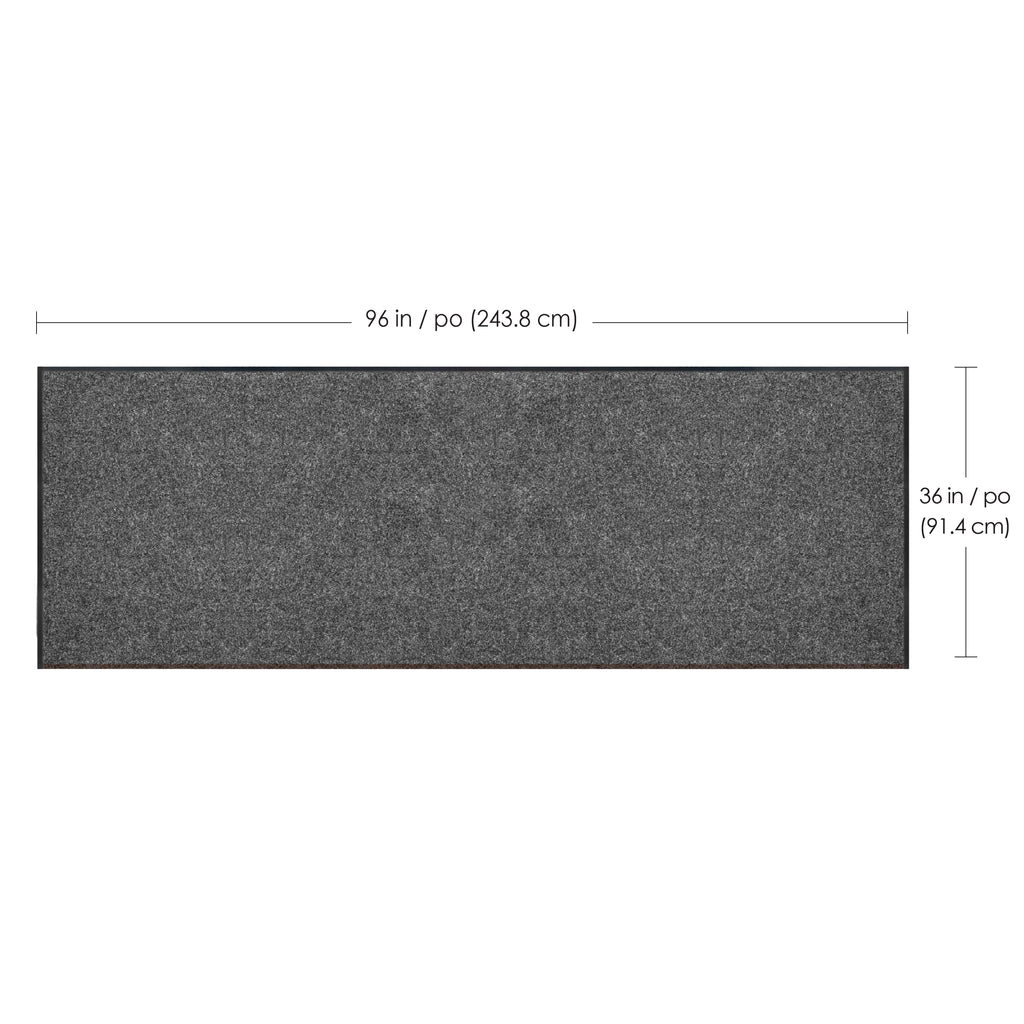 Toledo Needlepunch Floor Mat in Grey 3 ft x 8 ft