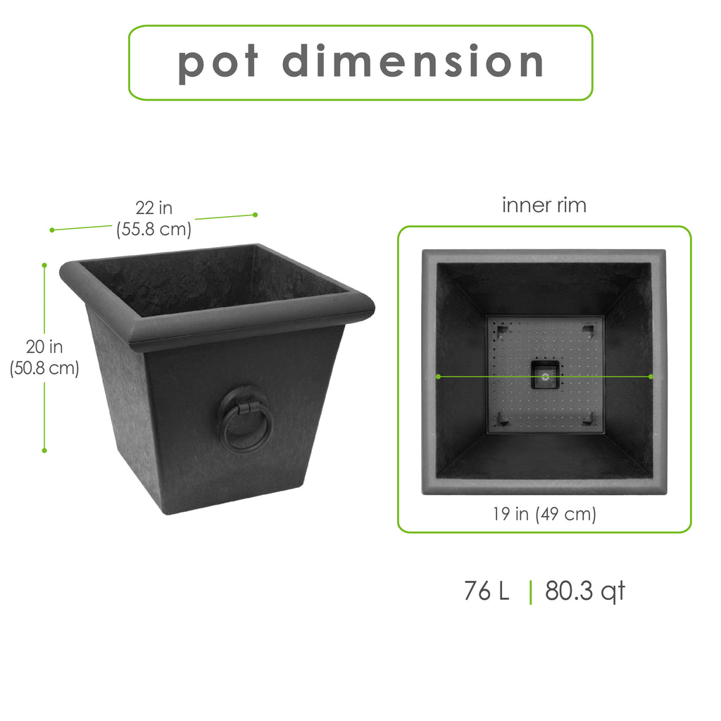 Piazza 23" W x 20" Planter