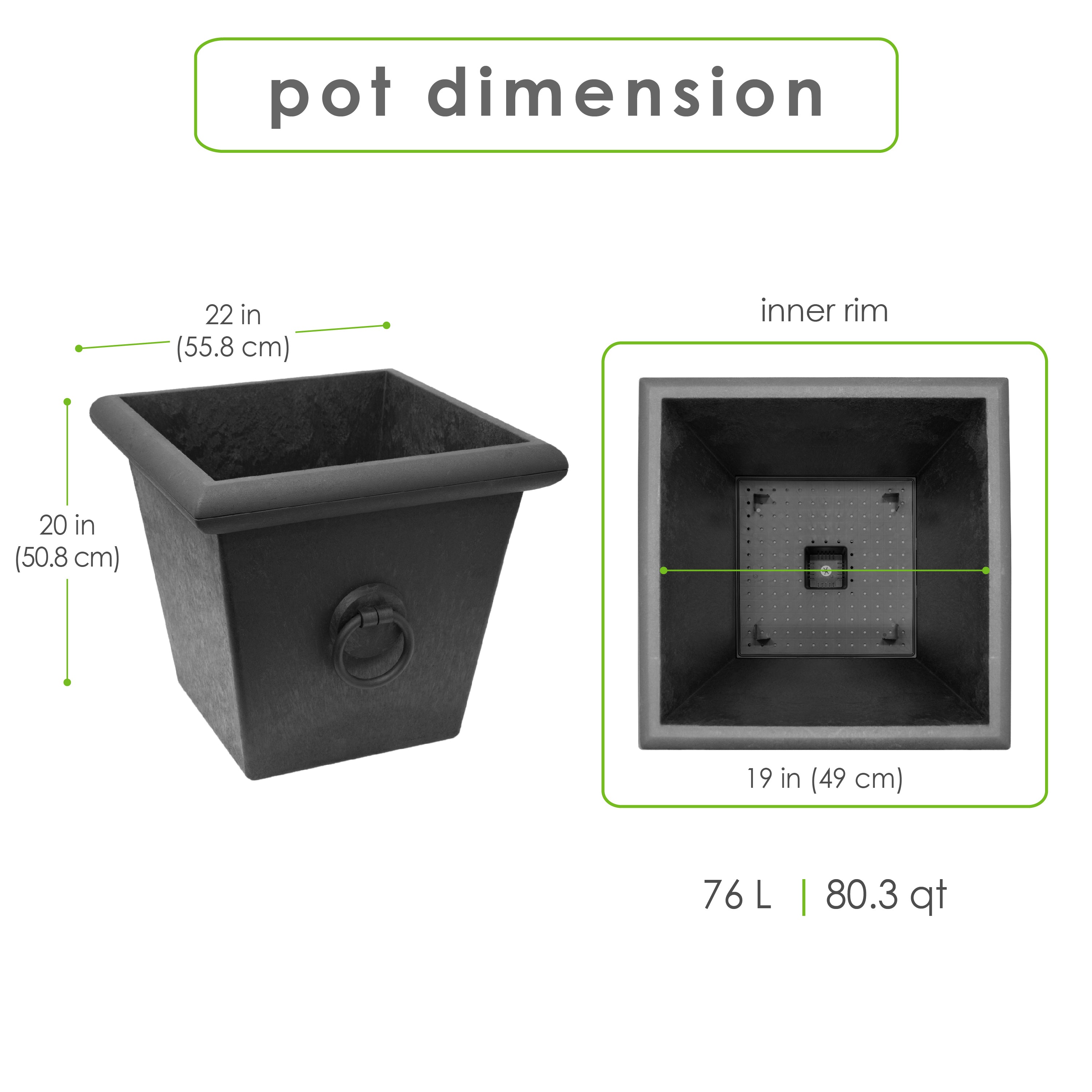 Piazza 23" W x 20" Planter