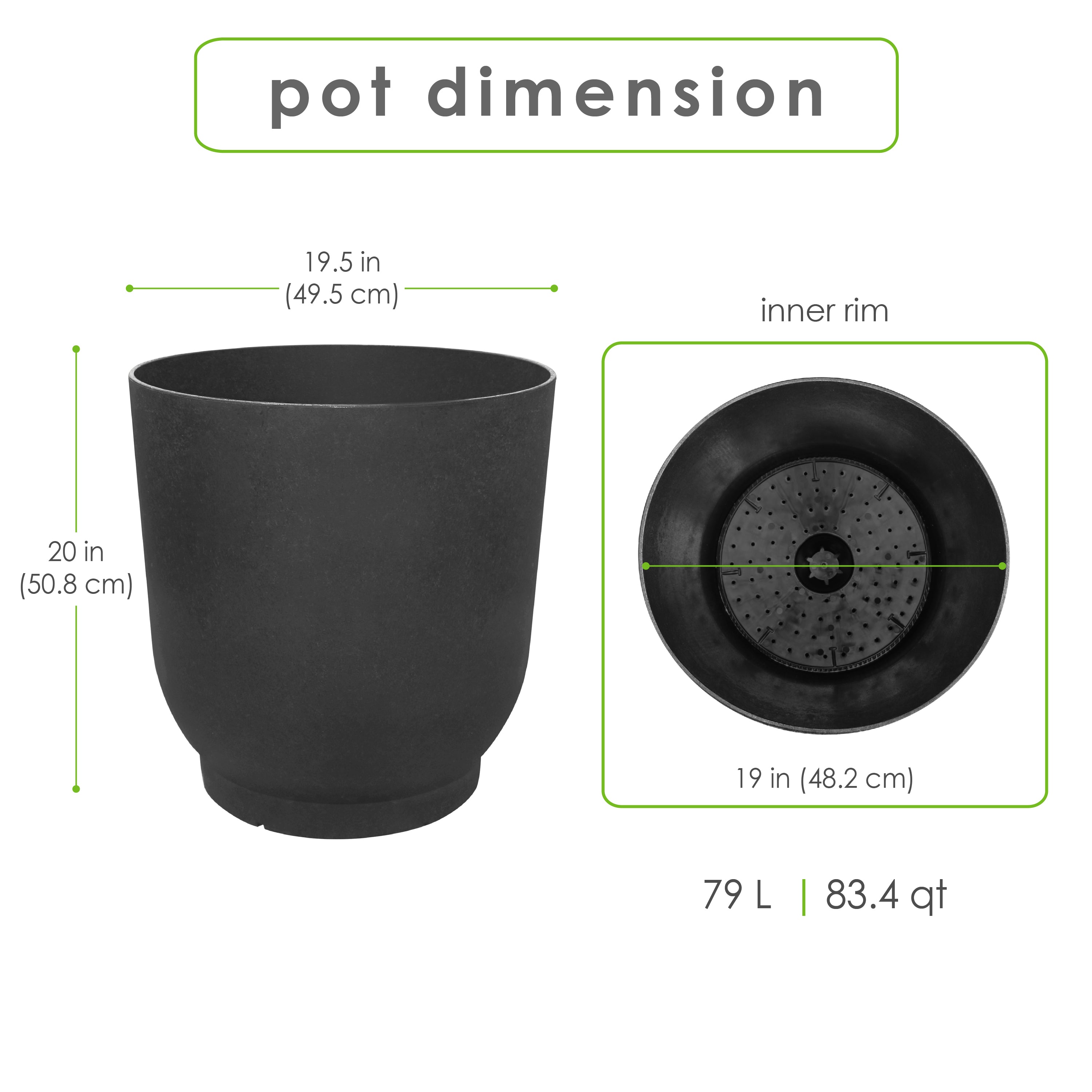 Florencia 20" W x 21" H Planter