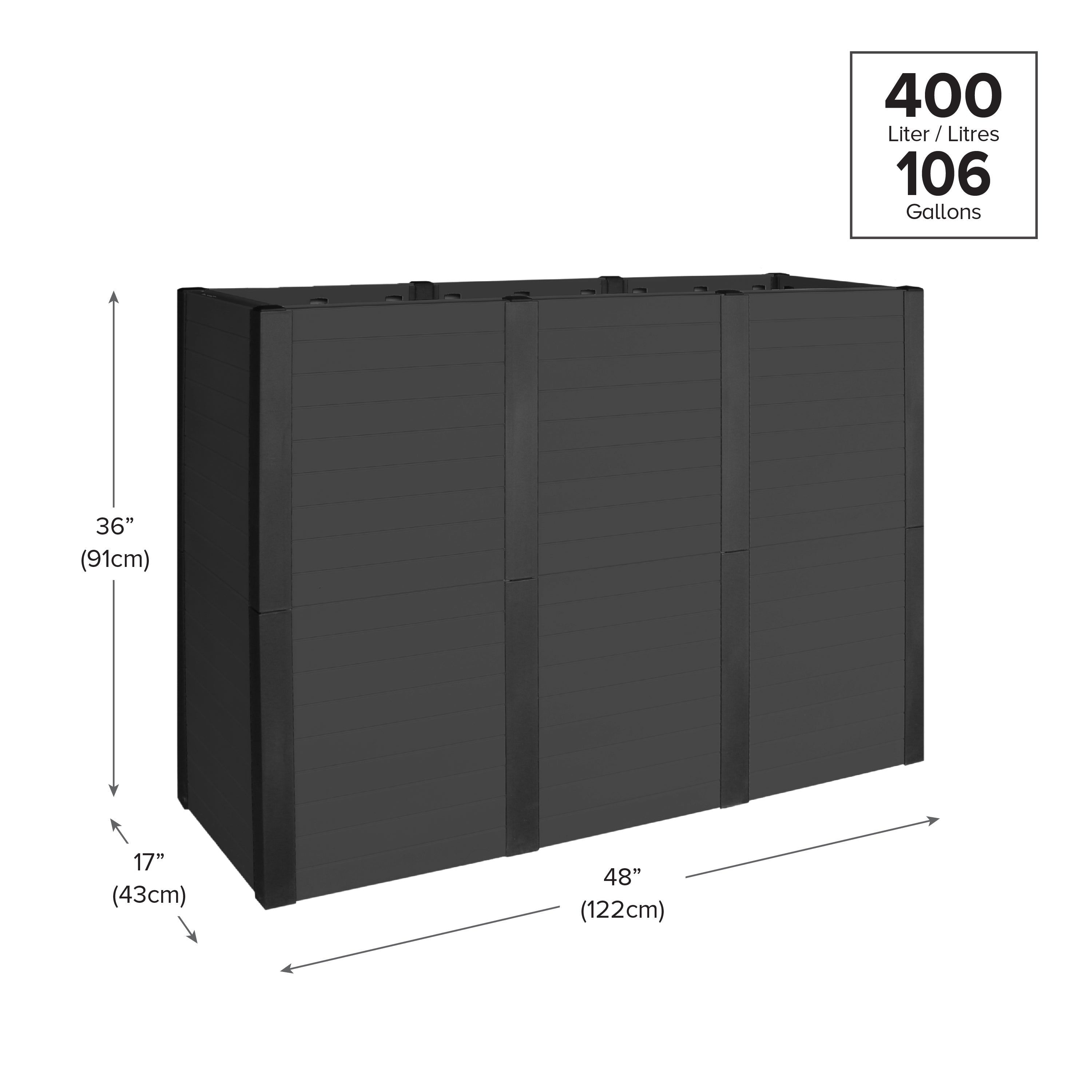 Flora Planter Box 48" W x 36" H Tower Trough