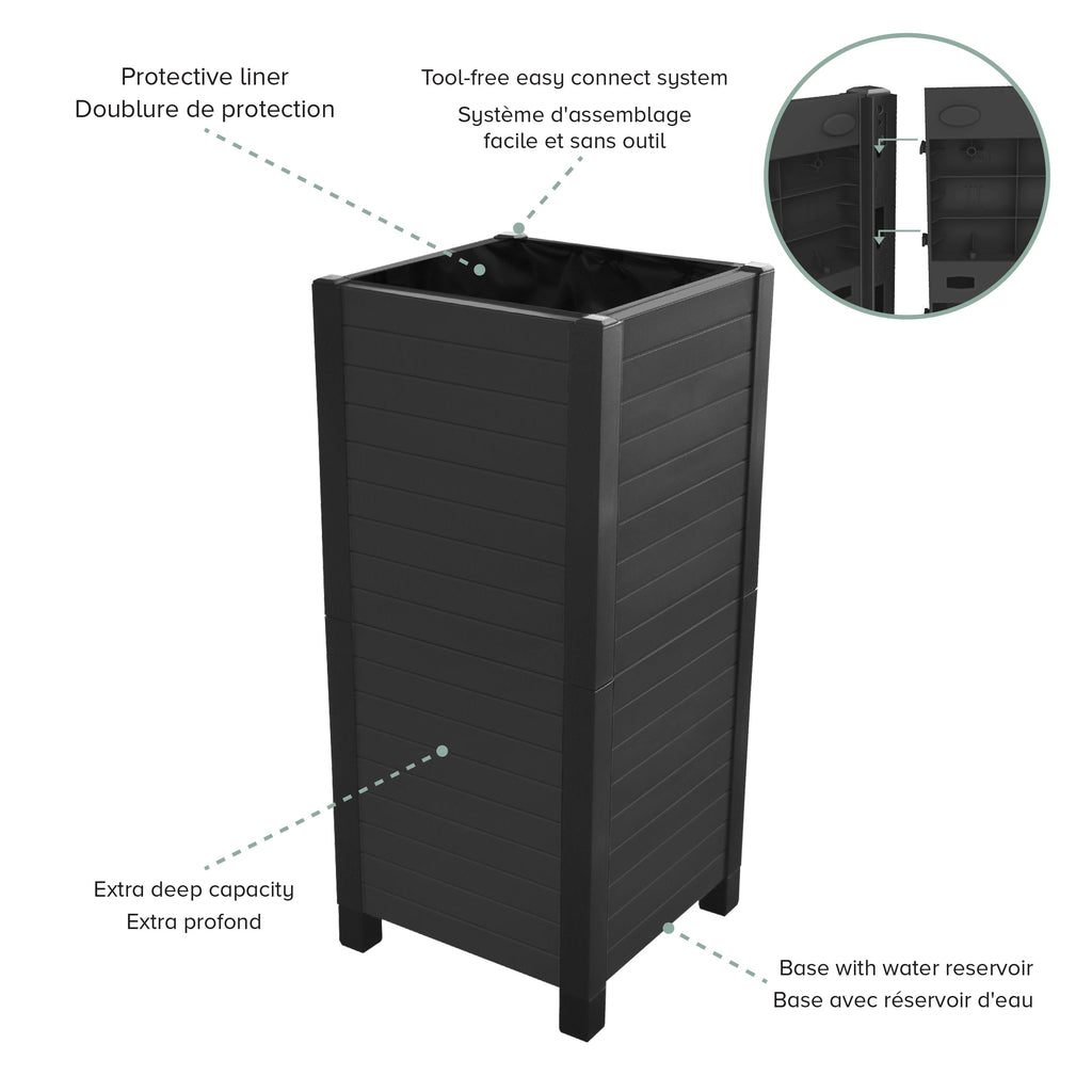 Flora Planter Box 17" W x 36" H Tower Planter
