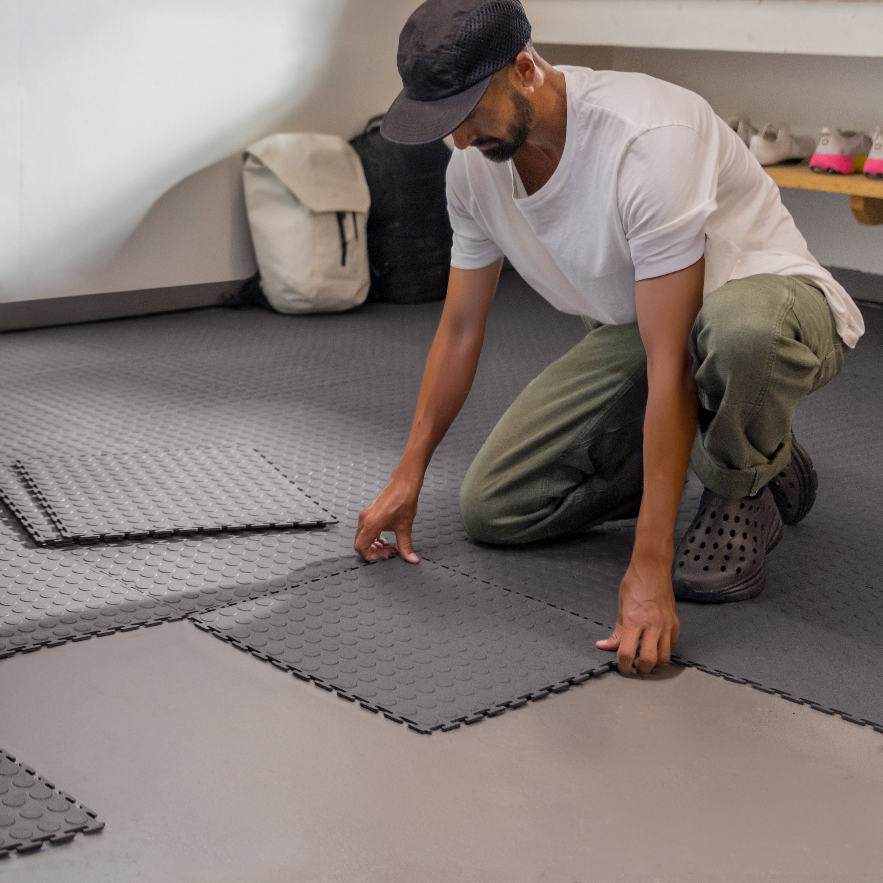 Gray Utility Multi-Purpose Interlocking Tiles 18 inch x 18 inch, 12-pack