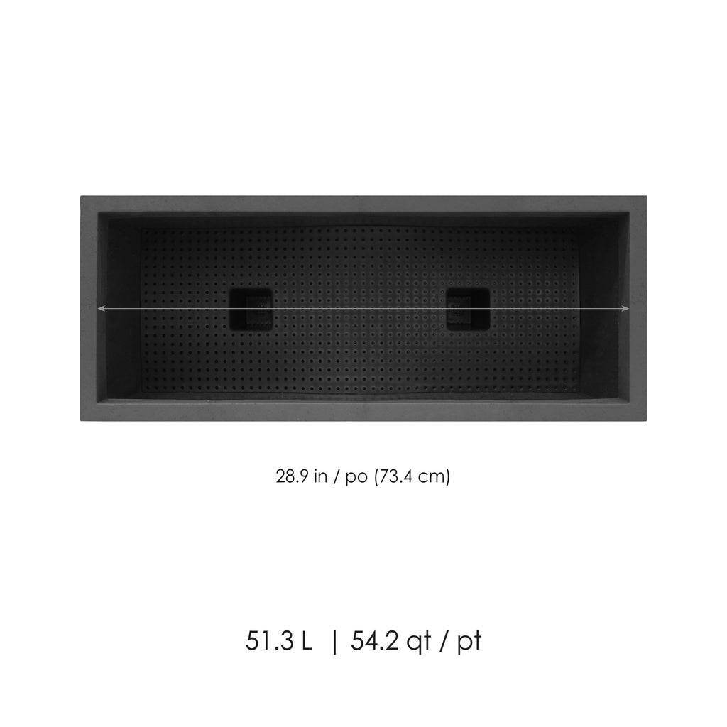 Tempo 30" W x 17" H Planter Trough