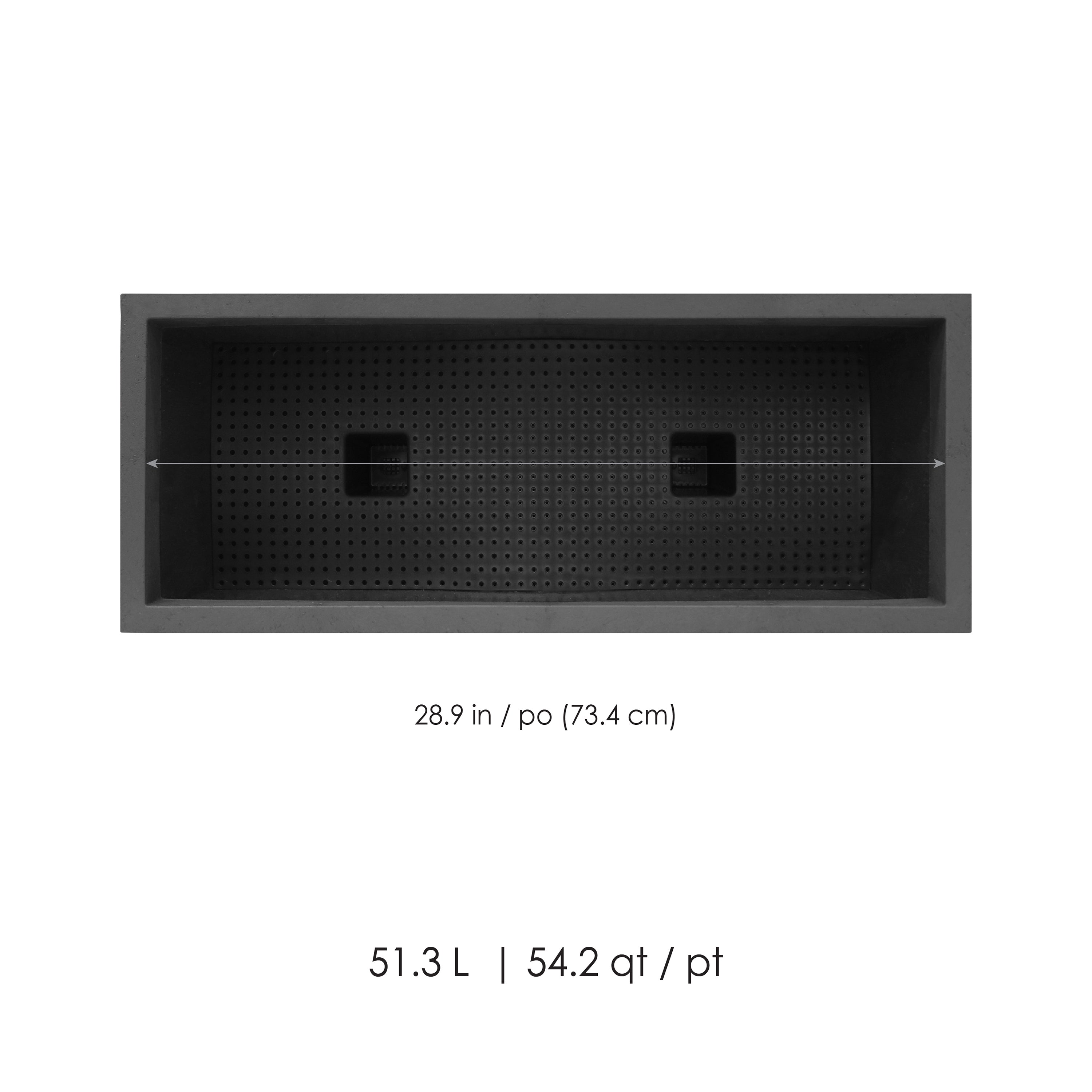 Tempo 30" W x 17" H Planter Trough